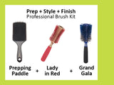 Prep/Style/Finish Professional Brush Kit: Paddle, Style, Finish, Tease